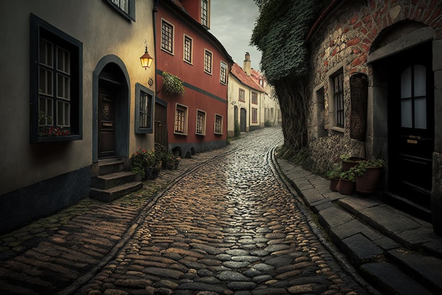 Passeggiata nostalgica per le strade di ciottoli