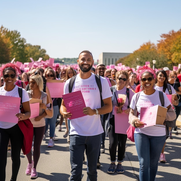 passeggiata per la consapevolezza del cancro al seno