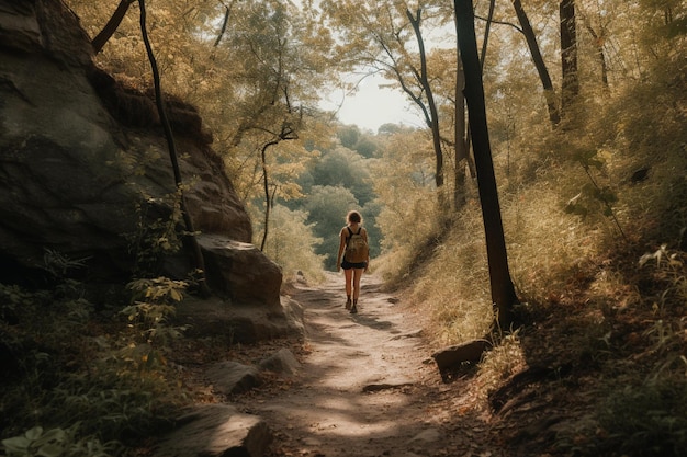 Passeggiate o escursioni nella natura IA generativa