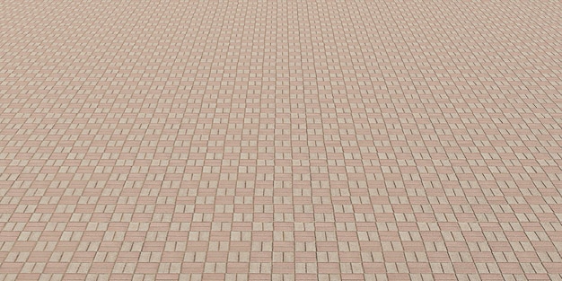 Passerella in mattoni modello di malta passerella in pietra superficie pavimentazione in mattoni sfondo illustrazione 3D