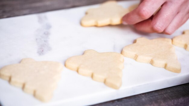 Passo dopo passo. Decorare i biscotti di pan di zenzero e zucchero con la ghiaccia reale per Natale.