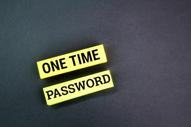 Password monouso. concetto di parola d'ordine. creare una password monouso