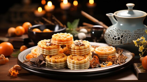 Pasta al tuorlo della torta della luna per la festa di metà autunno