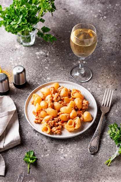 Pasta alla bolognese con ragù di carne