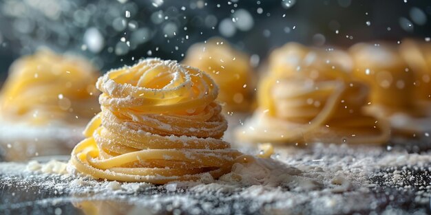 Pasta classica sullo sfondo della cucina dieta e concetto alimentare