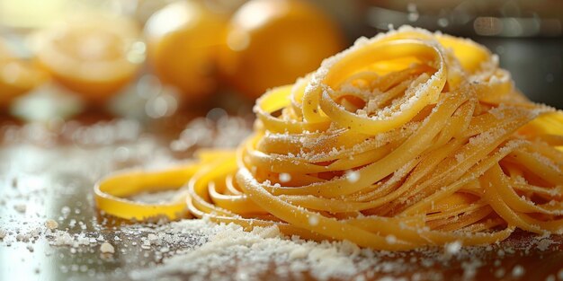 Pasta classica sullo sfondo della cucina dieta e concetto alimentare