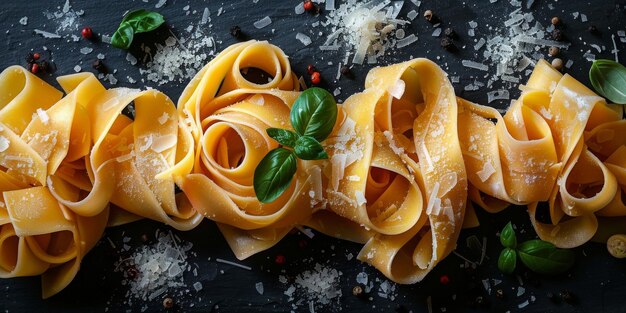 Pasta classica sullo sfondo della cucina dieta e concetto alimentare