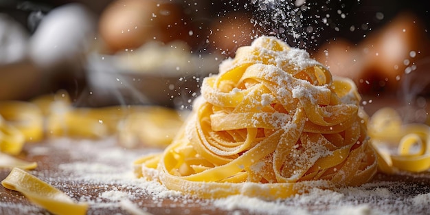 Pasta classica sullo sfondo della cucina dieta e concetto alimentare