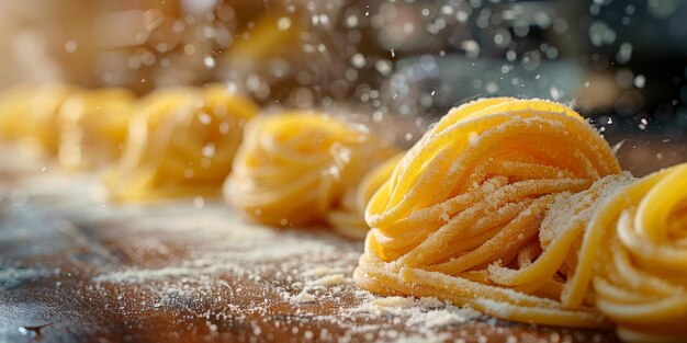 Pasta classica sullo sfondo della cucina dieta e concetto alimentare