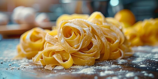 Pasta classica sullo sfondo della cucina dieta e concetto alimentare