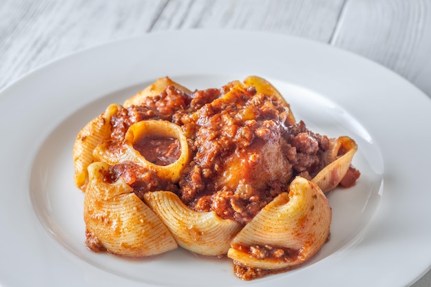 Pasta con salsa bolognese