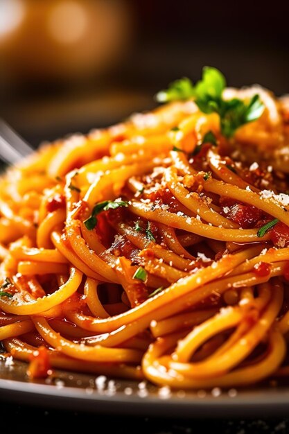 pasta con salsa di amatriciana