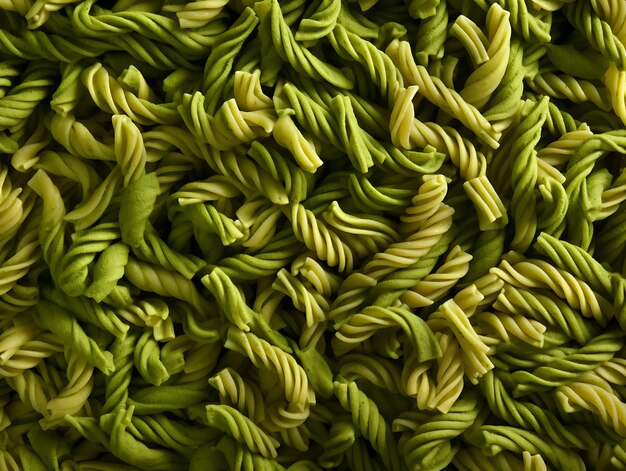 pasta con salsa di pesto su uno sfondo scuroAi Generativo