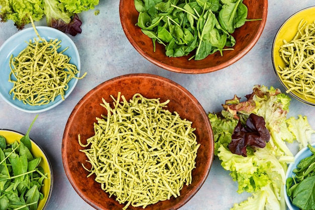Pasta con spinaci