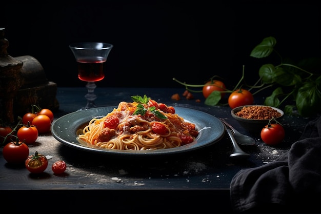 Pasta di pomodoro e carne