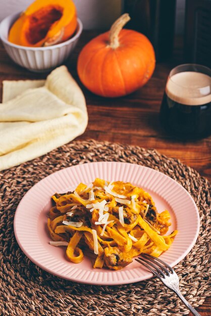 Pasta Di Zucca Con Funghi