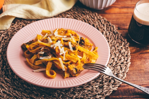 Pasta Di Zucca Con Funghi