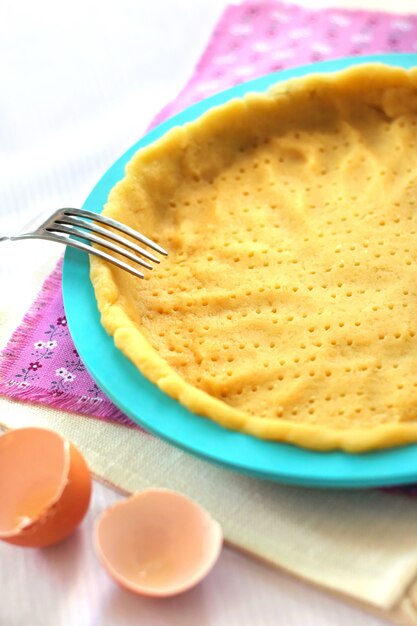 Pasta frolla pronta per la cottura