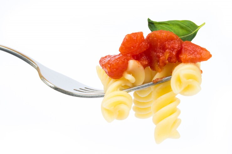 Pasta isolata su bianco