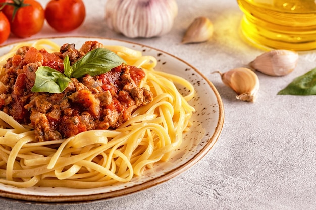 Pasta italiana alla bolognese