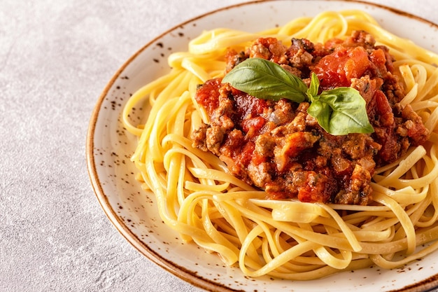 Pasta italiana alla bolognese