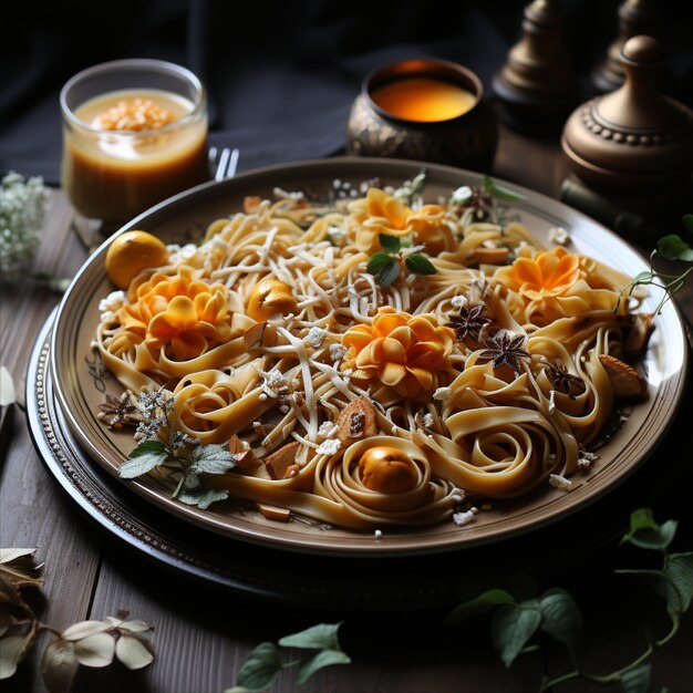 pasta italiana con pomodoro e parmigiano