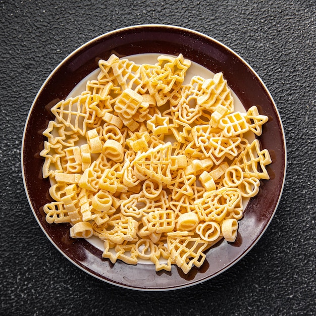 pasta natale forma cibo festivo spuntino pasto cibo spuntino sul tavolo copia spazio cibo sfondo