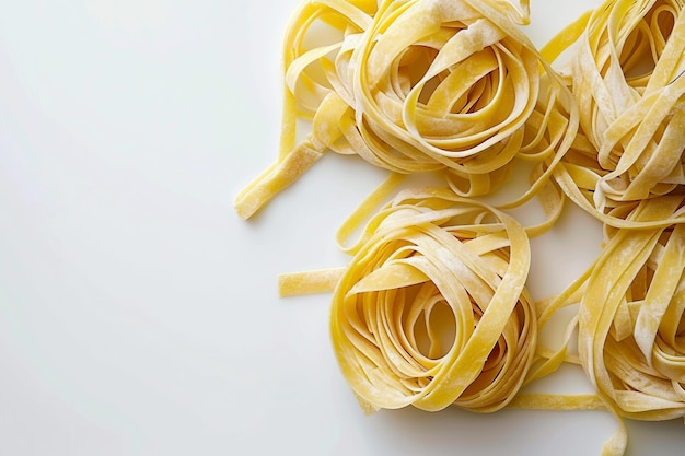 Pasta su sfondo bianco