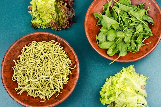 Pasta verde con spinaci