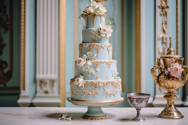 Pastel Blue Regency Wedding Un'affare estivo di eleganza