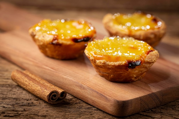 Pastel de nata o Pastel de belem Dolce tradizionale portoghese