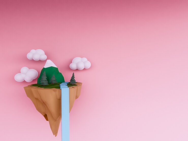 Photo pastel floating island  background