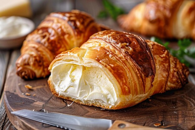 Pasticcini danesi classici al formaggio con ripieno di formaggio a crema