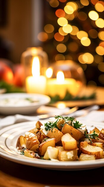 Pasto festivo invernale per la cena menu di celebrazione piatto principale piatto festivo per l'evento familiare di Natale Capodanno e festività idea di ricetta di cibo di campagna inglese