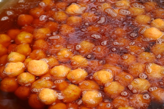 patata dolce fritta al cibo di strada