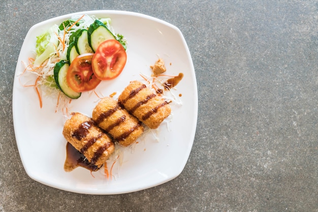 Patate fritte con salsa Tonkatsu