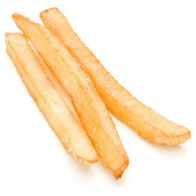 Patate fritte isolate su fondo bianco white