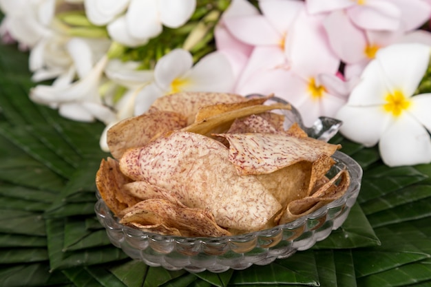 Patatine dolci di taro, dessert tailandese