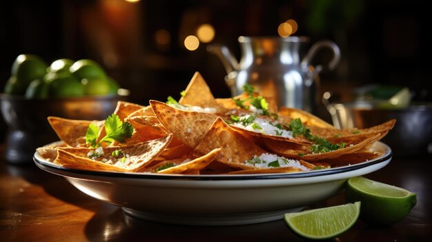 Patatine e salsa sono uno degli antipasti preferiti in molti ristoranti messicani