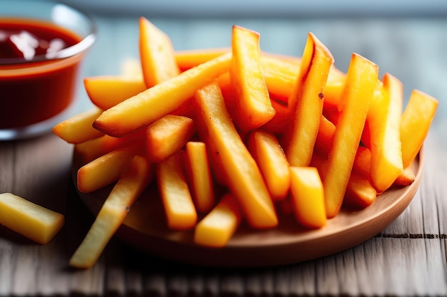 Patatine fritte con ketchup