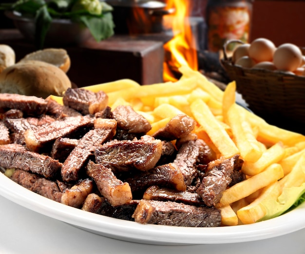 Patatine fritte con picanha brasiliana