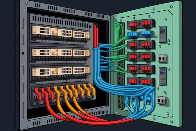 Patch panel per cavi di rete e switch