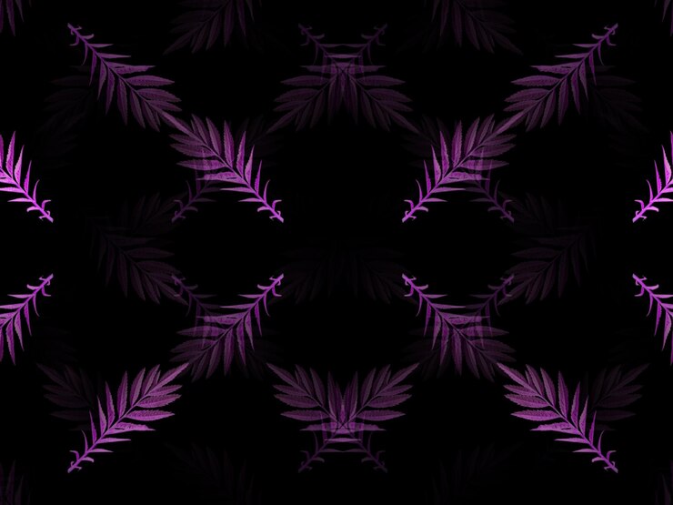 Pattern tree branch with pink leaves on black background isolated closeup botanical sign Decoration elements for invitations wedding cards valentines day greeting cards