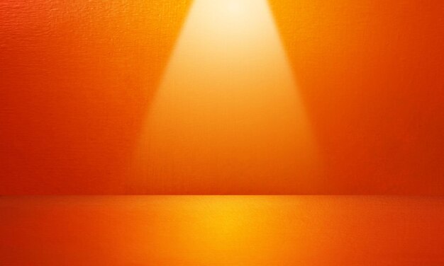 Pavimento e pareti arancione C'è luce e ombra sullo sfondo
