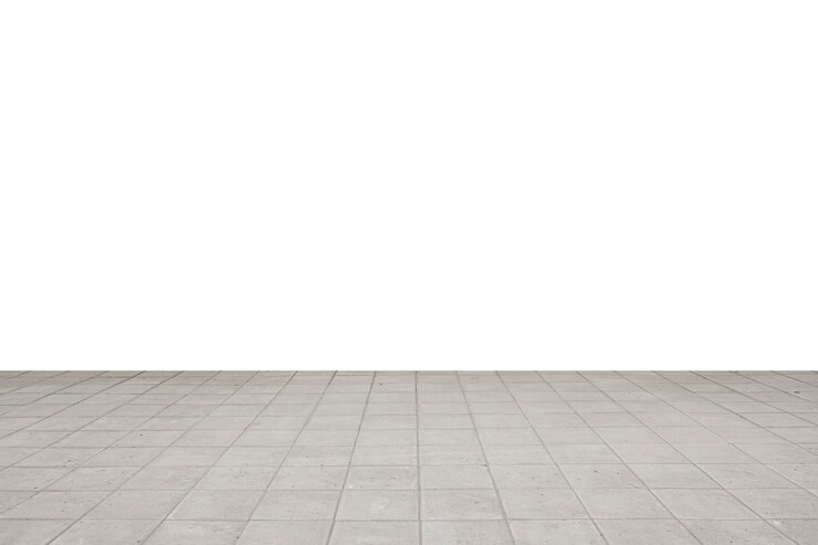 Pavimento in blocchi di cemento isolato su foto a sfondo bianco