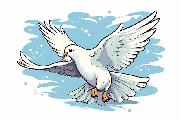 Peaceful Dove Cartoon AR 32 Stylizzazione dello stile