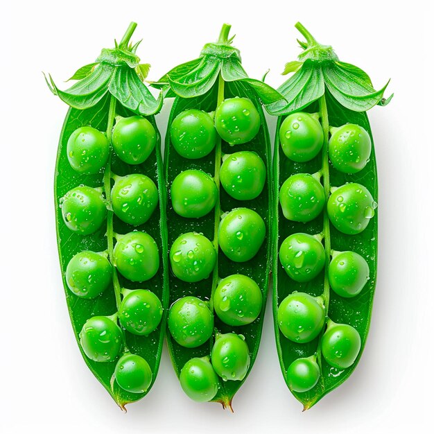 Peas su sfondo bianco isolato immagine generata da AI