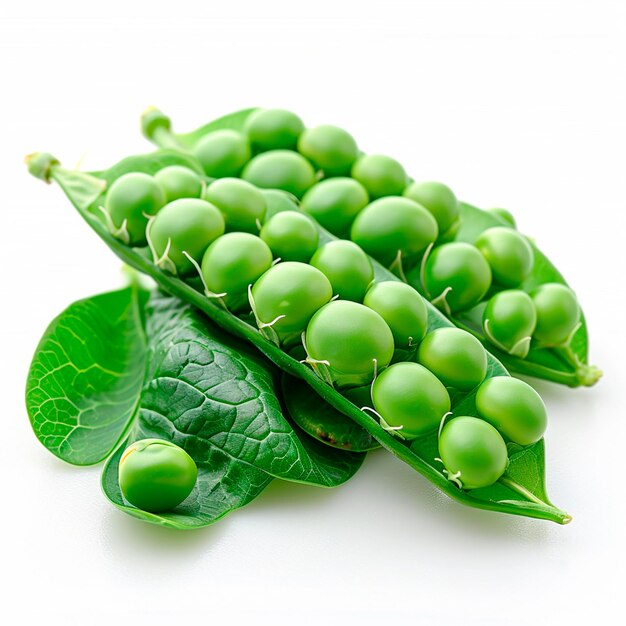 Peas su sfondo bianco isolato immagine generata da AI