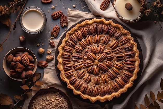 Pecan pie Pasticceria tradizionale Cucina americana Generative AI