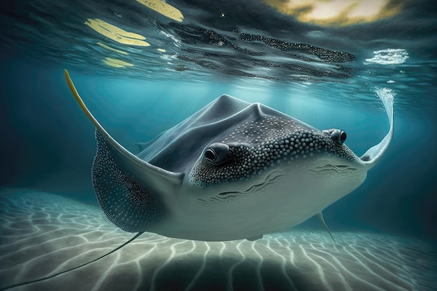 Pelagic Stingray Underwater Generative AI